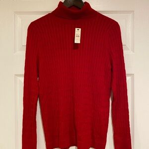 Talbots Red Turtleneck Sweater